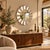 Contemporary Large Contemporary Scalloped Silvertoned Round Wall Mirror For Sale - Image 3 of 11