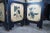 Vintage Chinese Black Lacquer 4 Panel Hand Painted Folding Screen Room Divider For Sale - Image 11 of 18