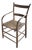 Antique Primitive Bentwood Arm Ladder Back Chair With Original Woven Splint Seat For Sale