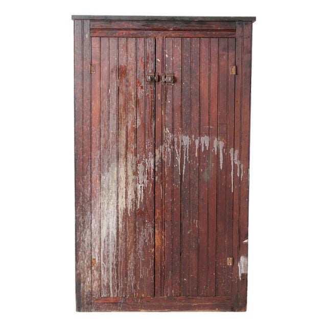 Antique Primitive Cabinet Cupboard For Sale