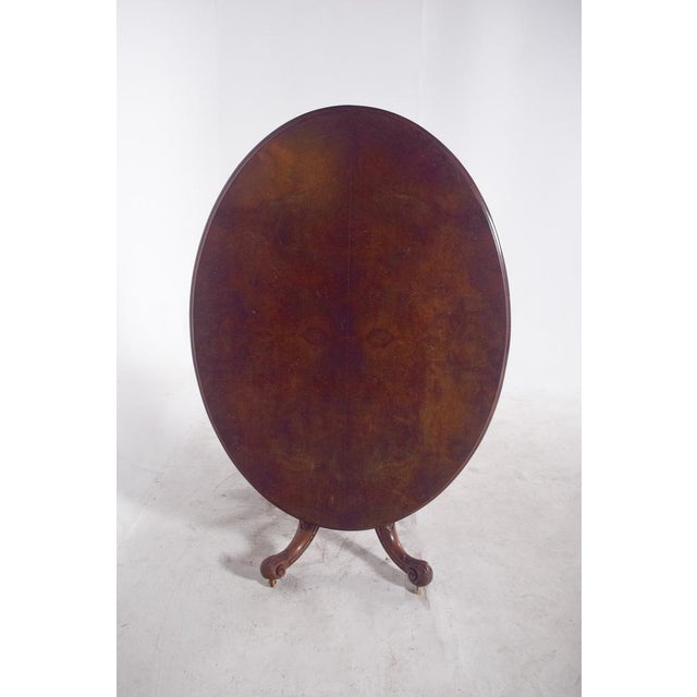 Antique Oval Walnut Dining Table, 1890s For Sale - Image 11 of 13