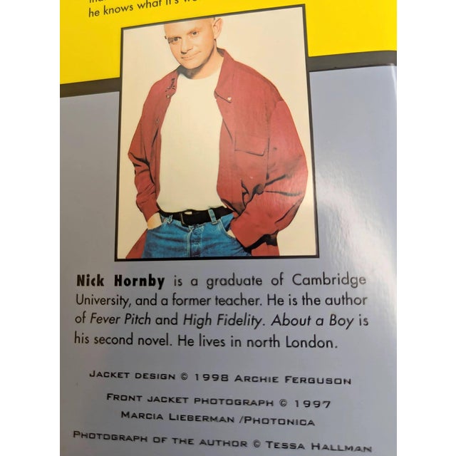 1998 American First Edition Novel: About a Boy, by Nick Hornby For Sale - Image 13 of 13