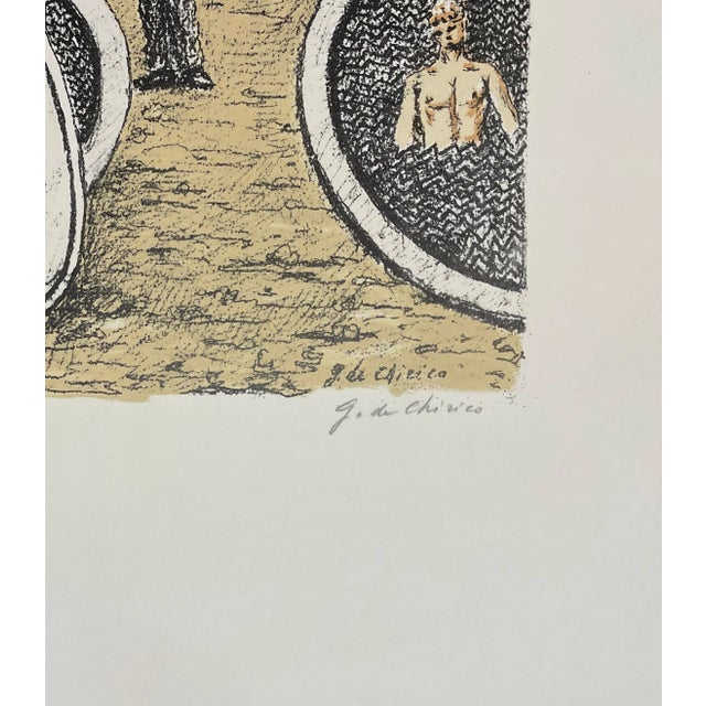 Modern Giorgio De Chirico, L'Ospite dei Bagnanti Misteriosi, Lithograph, 1969 For Sale - Image 3 of 6