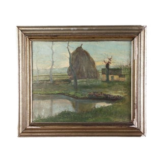 Guglielmo Zocchi, Landscape Painting, Oil on Panel, Framed For Sale