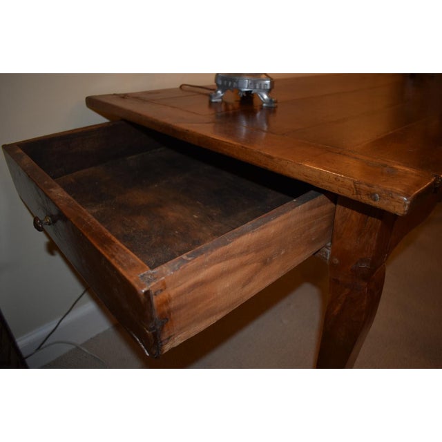 Traditional 19th Century Fruitwood Farm Table For Sale - Image 3 of 8
