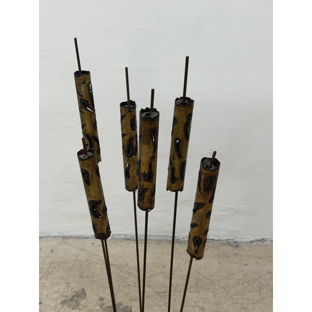 Torch-Cut Brutalist Iron Cattail Table or Floor Sculpture, 1960s For Sale - Image 12 of 13