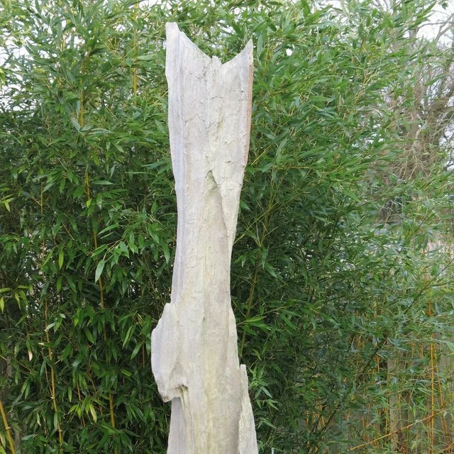 Large Wooden Brutalist Garden Sculpture For Sale - Image 4 of 13