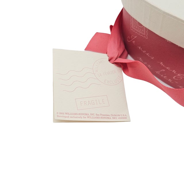 Violet Williams Sonoma Scalloped Heart Plates in Pastel Porcelain, Set of 4 Dessert/Appetizer Dishes Nib For Sale - Image 8 of 11