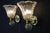 Trumpet-Shaped Gilded Murano Glass Polugoso Wall Sconces, 1990s, Set of 2 For Sale - Image 12 of 16