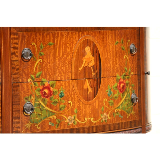 Brown Early 20th Century Blackhawk Furniture Co. Louis XV Style Hand-Painted Sideboard Buffet Cabinet For Sale - Image 8 of 18