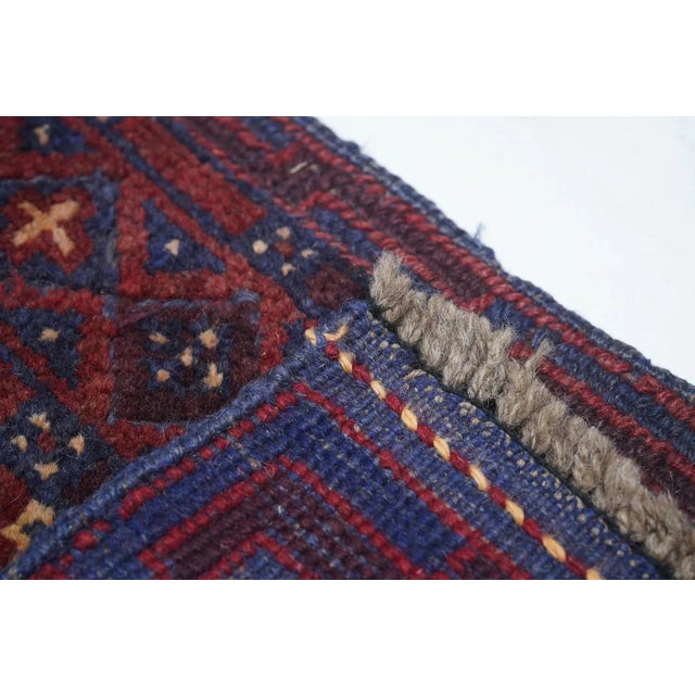 Red Balouch Rug 2'4'' X 8'3'' For Sale - Image 8 of 8