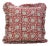 Fabdivine Handmade Block Printed Frill Cushion Cover 12x20 Inch Thick Linen- 6Kamal For Sale