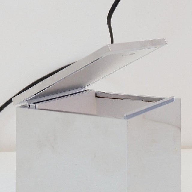 Silver Cuboluce Cube Lamp by Franco Bettonica and Mario Melocchi for Cini & Nils, 1970s For Sale - Image 8 of 17