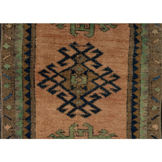 Turkish Mini Rug Oriental Hand Knotted Vintage Rug 1'7" x 3'2" #21216 For Sale - Image 4 of 8