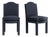 Prussian Linen Leo Dining Chairs by Ceraudo, Set of 2 For Sale