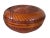 Chinoiserie Vintage Chinoiserie Round Woven Bamboo Lidded Basket 9.5" Diameter For Sale - Image 3 of 6