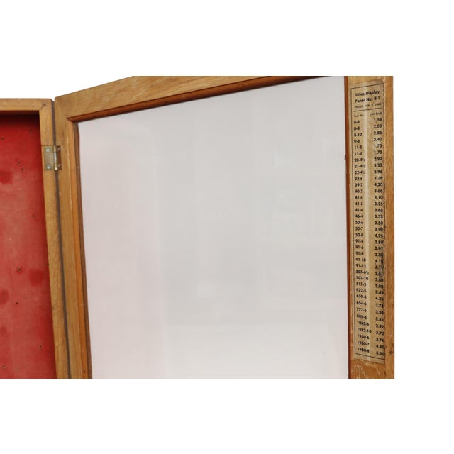 Mid-Century Modern Oak and Glass Display Case for Utica Tools For Sale - Image 3 of 7