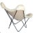 Modern Pr. Vintage Cuero Butterfly Chairs W/Shearling Covered Seats For Sale - Image 3 of 8