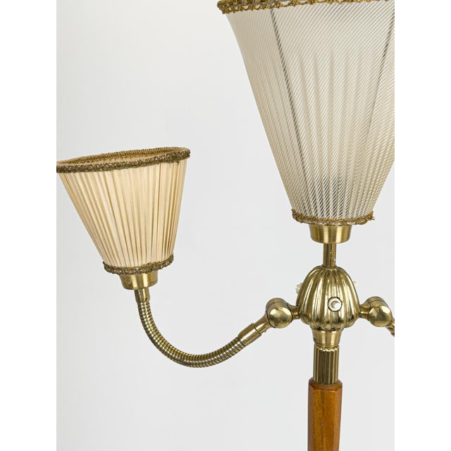 Brown Modern Floor Lamp in Mahogany, Sweden, 1940s For Sale - Image 8 of 12