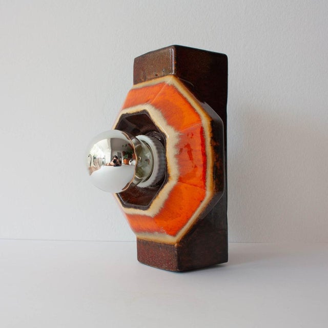 Vintage Ceramic Sconces attributed to Pan Hustadt Leuchten, 1970s, Set of 4 For Sale - Image 12 of 16