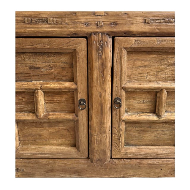 Wood Antique Brick Elm Sideboard For Sale - Image 7 of 10