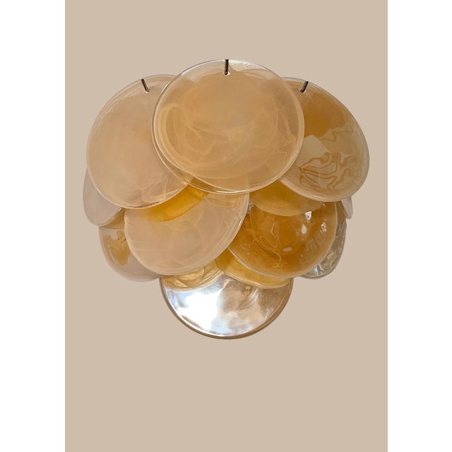 2020s Vistosi Style Amber Alabaster Glass Wall Sconces - a Pair For Sale - Image 5 of 6
