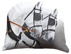 Royal Horses Due Cushion from GAIADIPAOLA