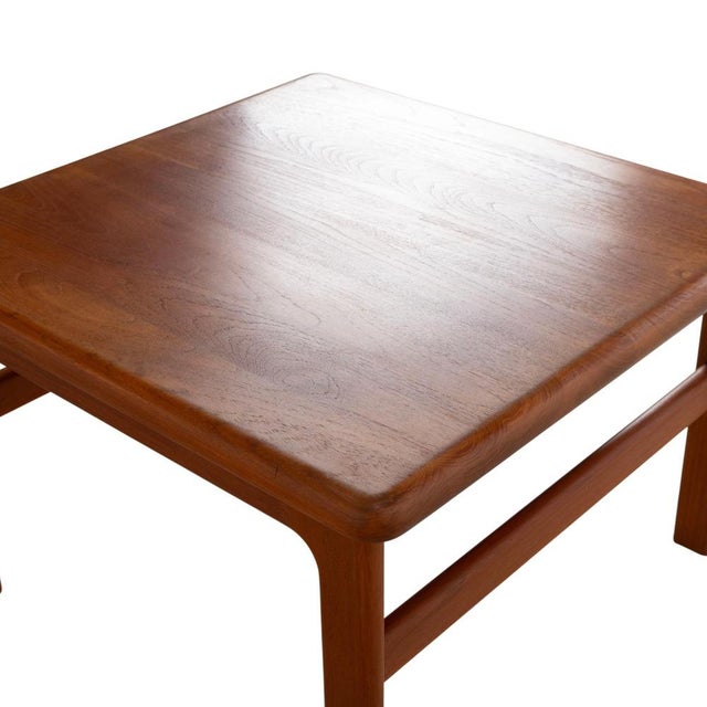 Mid-Century Wooden Coffee Table, Brown Vintage Teak For Sale - Image 4 of 12