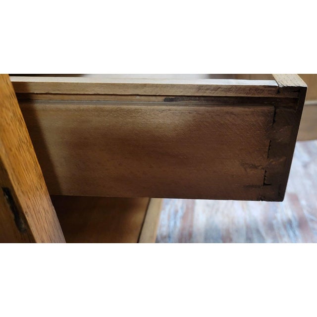 Wood Art Deco Style Sideboard in Light Oak, 1940s For Sale - Image 7 of 8