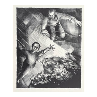 1952 Gertrude Pferdt Shipwreck Lithograph For Sale