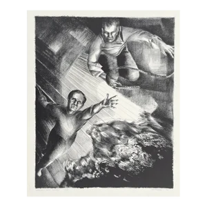 1952 Gertrude Pferdt Shipwreck Lithograph
