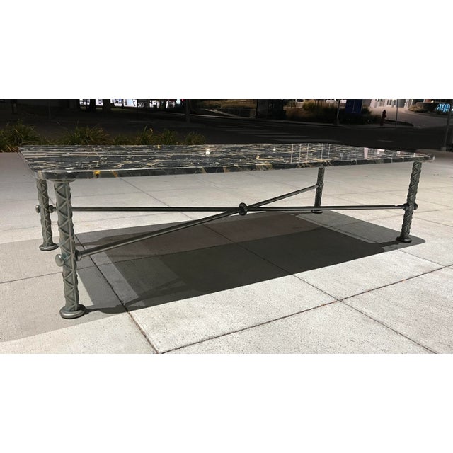 Manner of Ilana Goor Steel “Rebar” Coffee in Portoro Marble For Sale - Image 12 of 13