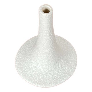 Small Mid-Century Modern German White Sculptural Vase by Peter Müller for Sgrafo Modern, 1960s For Sale