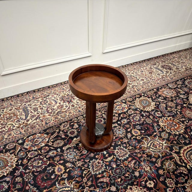 Black Art Deco Side Table in Teak For Sale - Image 8 of 8