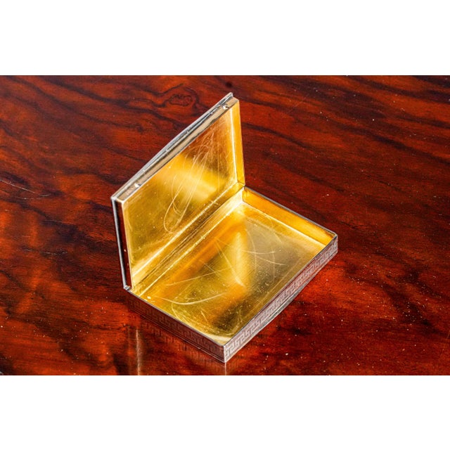 Exquisite Purple Guilloché Antique Enamel Continental Silver Trinket Snuff Box For Sale - Image 9 of 18