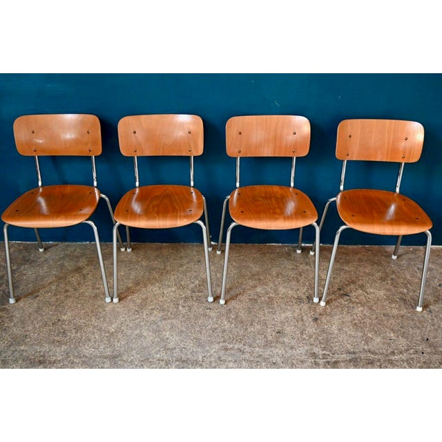 Industrial Vintage Industrial Chrome Tubular Chairs, Set of 4 For Sale - Image 3 of 14