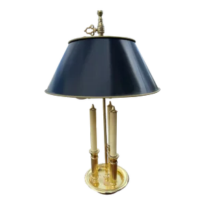 1960s Gold and Black Bouillotte Lamp