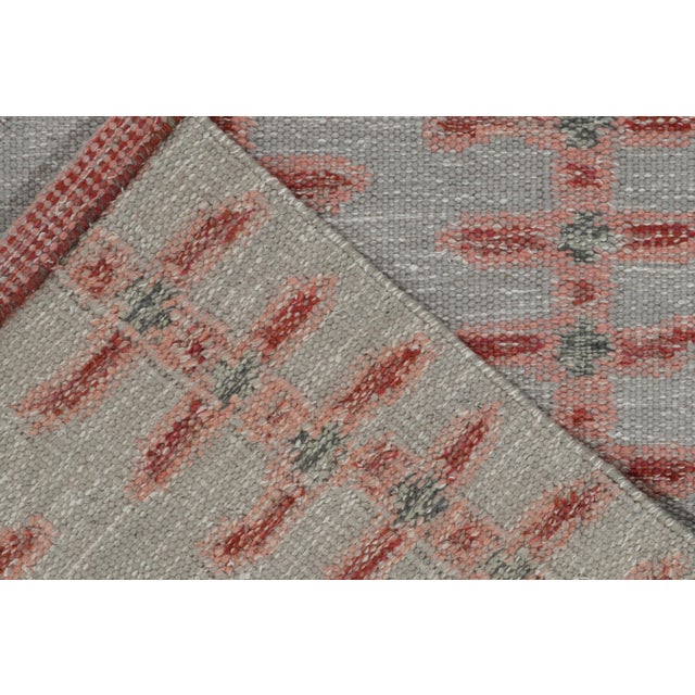 Textile Scandinavian Style Kilim Rug in Gray, Red & Pink by Rug & Kilim 6x9 For Sale - Image 7 of 7