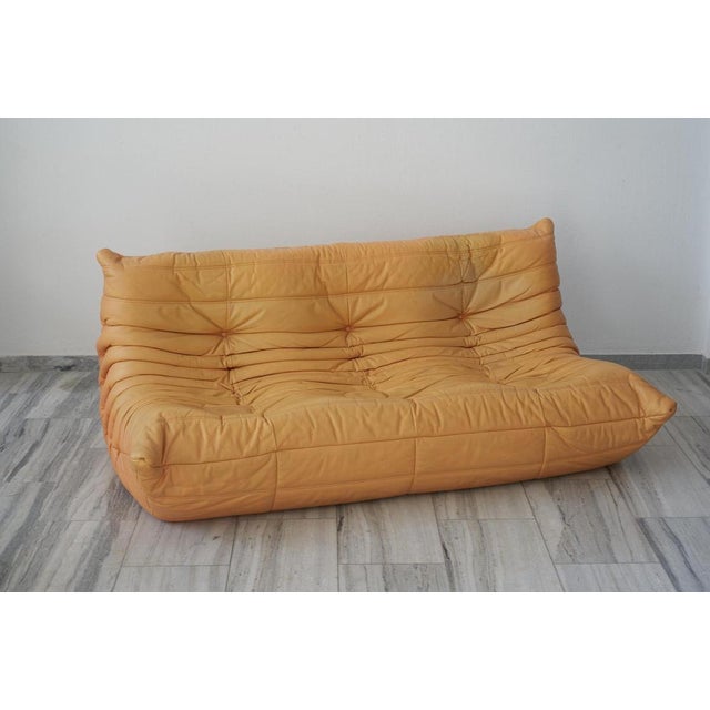 Leather Togo Sofa by Michel Ducaroy for Ligne Roset, 1992 For Sale - Image 6 of 9