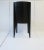 Black Italian Designer Postmodern Black Lacquer Wood and Leather Side Chair For Sale - Image 8 of 13