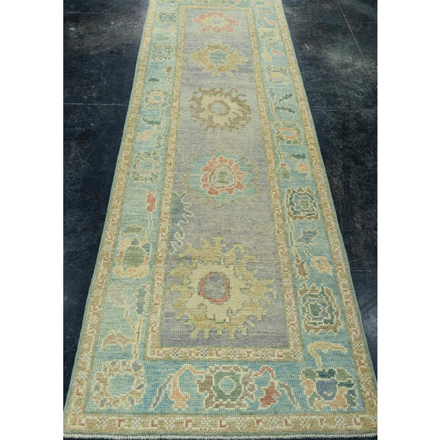Purple Turkish Oushak Rug 2'9" x 8'8" #19160 For Sale - Image 8 of 8