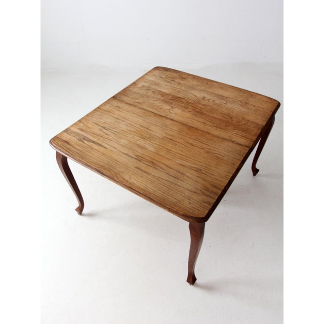 Antique Queen Anne Style Dining Table With Leaves For Sale - Image 10 of 12