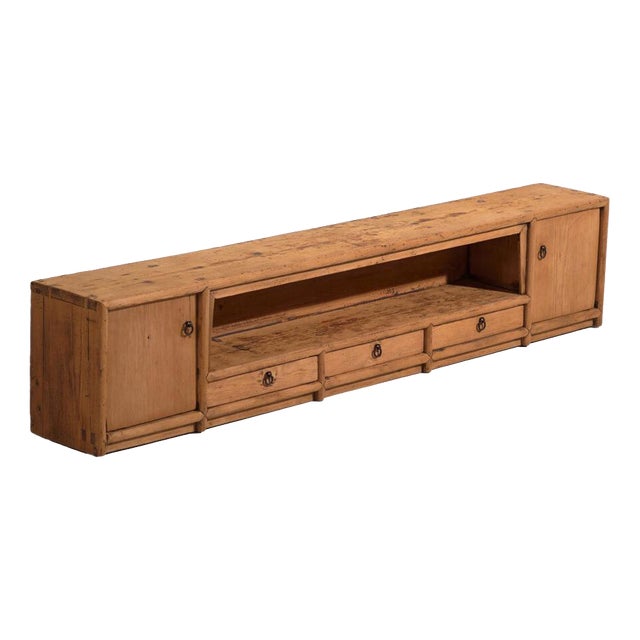 Low Antique Qing Dynasty Gansu Bench or Sideboard in Pine For Sale