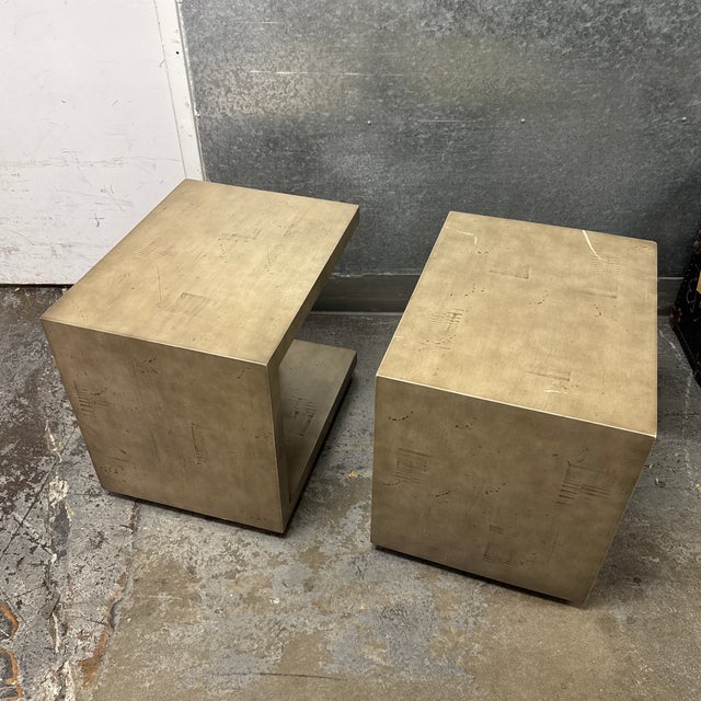 Four Hands Grass Roots Halden Vintage Grey Mahogany Nightstands, Pair For Sale - Image 4 of 12