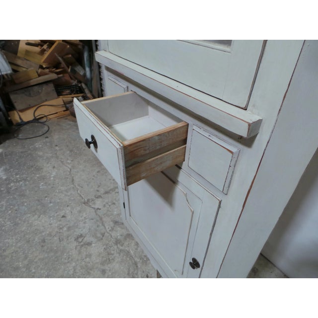 Gustavian Style Glass Door Top Corner Cabinet For Sale - Image 4 of 9