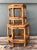 Crafted with exceptional mid-century craftsmanship, this pair of vintage hexagonal pedestals beautifully showcases the...