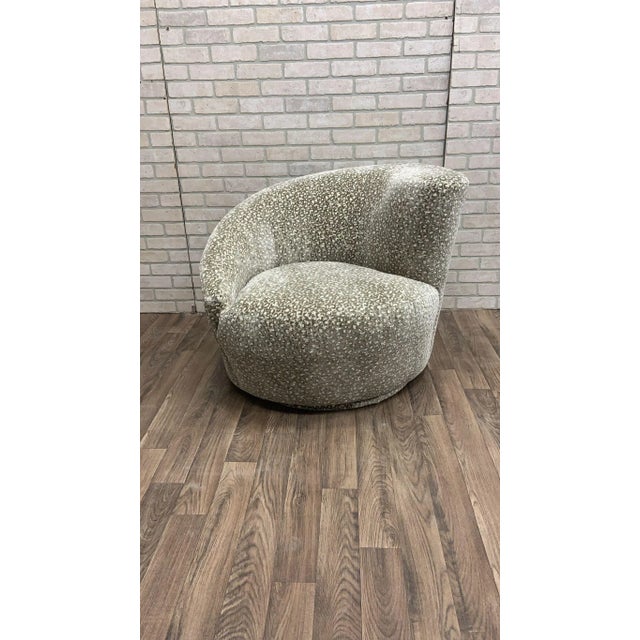 Mid Century Modern “Nautilus” Swivel Chairs Vladimir Kagan for Weiman - Pair For Sale - Image 12 of 12