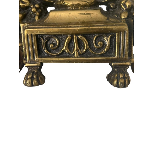 Pair of Antique Brass Neoclassical Andiron Fronts Reimagined as Decorative Bookends - A Pair For Sale In Los Angeles - Image 6 of 7