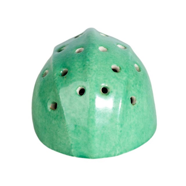 1920s 1920s Art Déco Ceramic Green Hedgehog Toothpick Holder by Édouard-Marcel Sandoz Manufactured by Theodore Haviland, France For Sale - Image 5 of 8