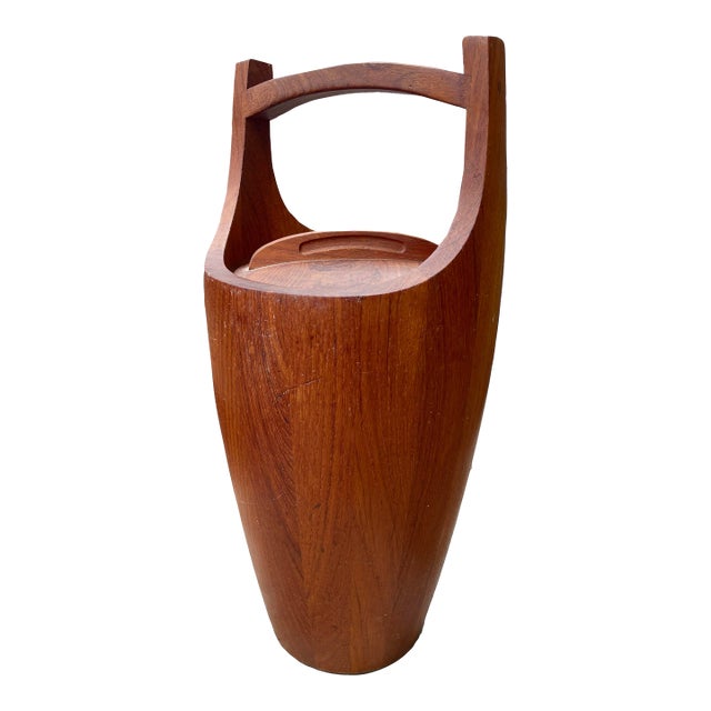 1970s Danish Modern Teakwood Ice Bucket by Dansk (Jens H Quistgaard) For Sale